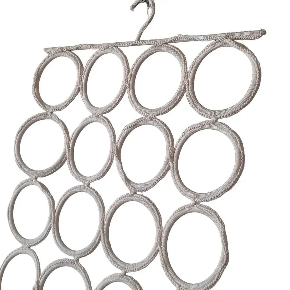 3'‎ Foot Hanging Door Storage Hanger Macrame Closet Scarf Organizer IVORY Glam